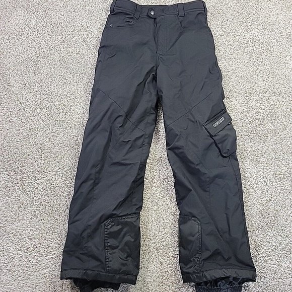 Spyder Bottoms Spyder Snow Pants Youth 2 Black Insulated Ski